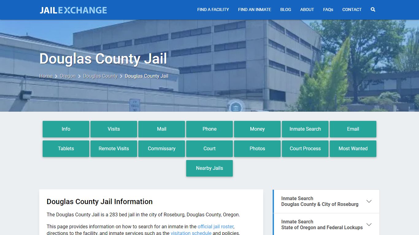 Douglas County Jail, OR Inmate Search, Information